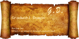 Gradwohl Domos névjegykártya